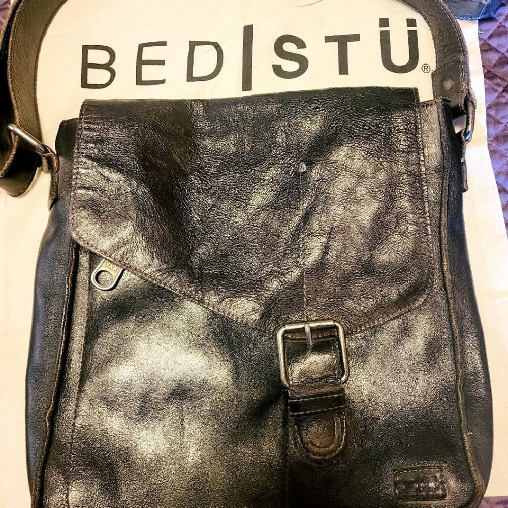 BED|STU Black Leather Crossbody Bag